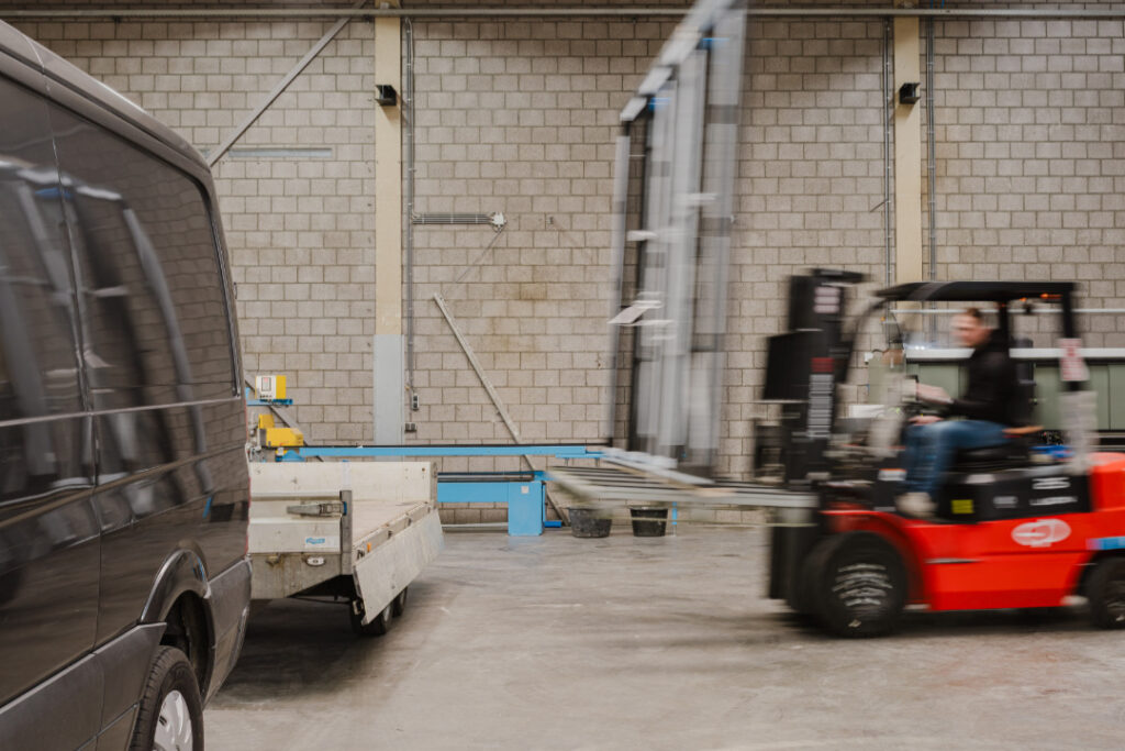Werkplaats aluminium puien